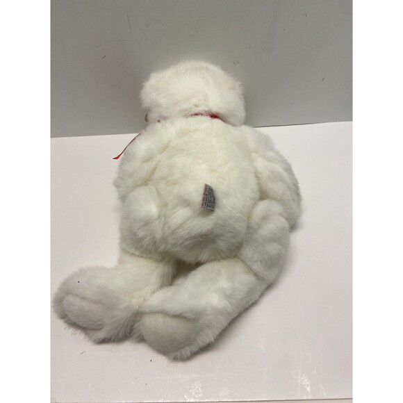 Ty Classics Vintage Plush Bear White Romeo with Red Bow Bear - Picture 3 of 9